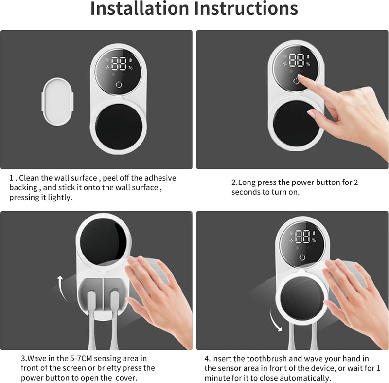 🦷 Double Automatic Sensing Toothbrush Box