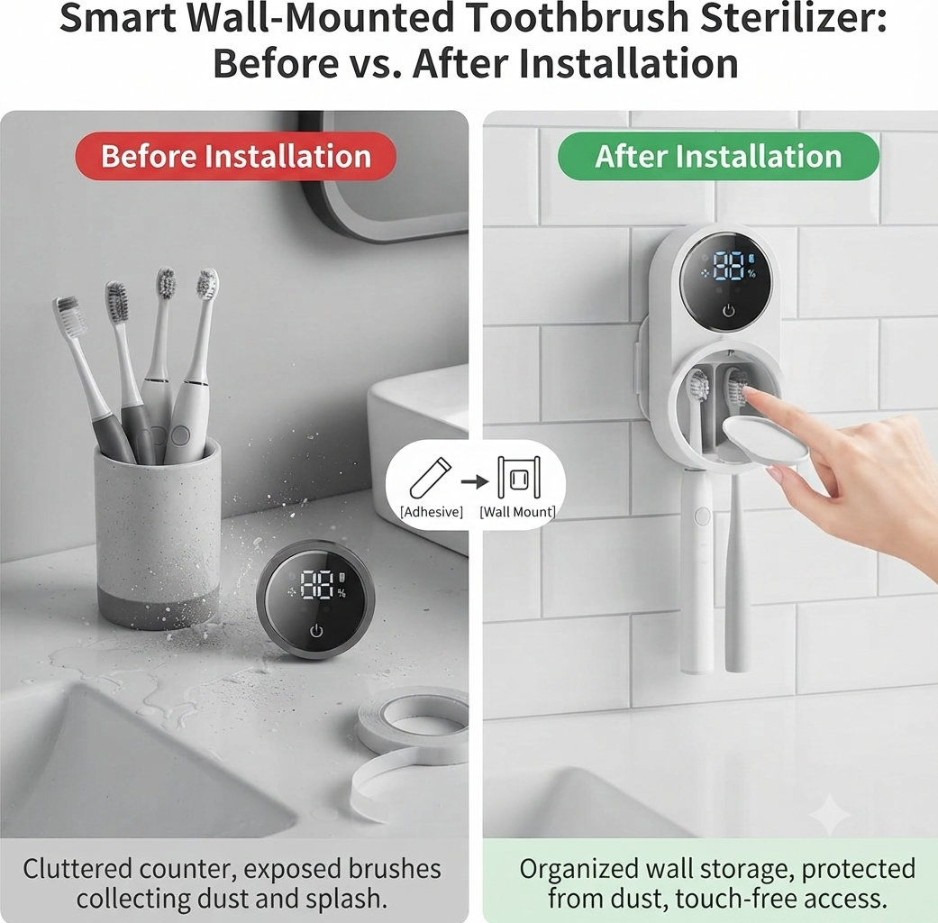 🦷 Double Automatic Sensing Toothbrush Box
